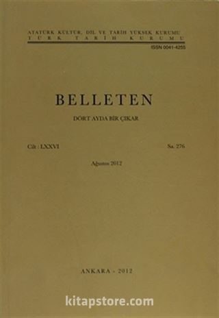 Belleten Sayı:276 Cilt:76
