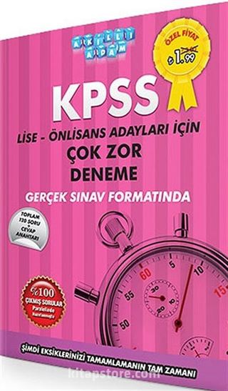 KPSS Lise-Önlisans Adayları İçin Çok Zor Deneme