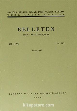 Belleten Sayı:215 Cilt:56