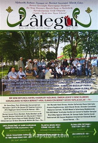 Lalegül Aylık İlim Kültür ve Fikir Dergisi Sayı:16 Haziran 2014
