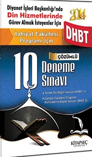 2014 DHBT İlahiyat Fakültesi Programı İçin Çözümlü 10 Deneme Sınavı
