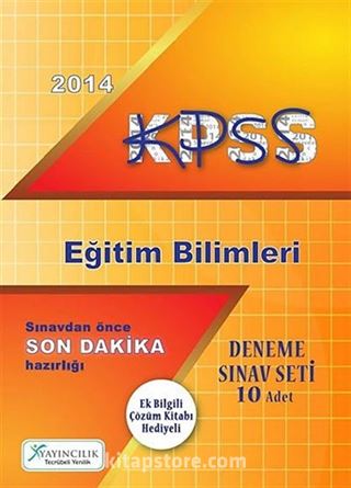 2014 KPSS Eğitim Bilimleri Deneme Sınav Seti 10 Adet