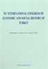 IX th International Congress Of Economic and Social History Of Turkey