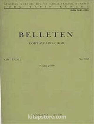 Belleten Cilt:LVVII-Sayı:263 Nisan 2008