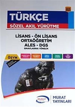 2014 Türkçe Sözel Akıl Yürütme Lisans-Ön Lisans Ortaöğretim ALES-DGS Sınavlarına Yönelik (2541)