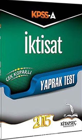 2015 KPSS-A İktisat Çek Koparlı Yaprak Test