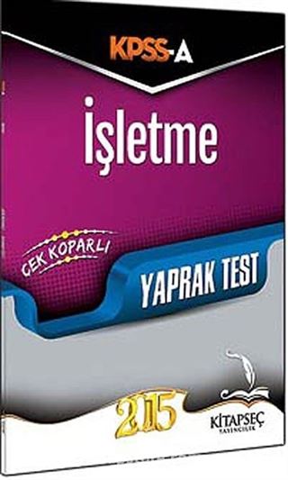 2015 KPSS-A İşletme Çek Koparlı Yaprak Test