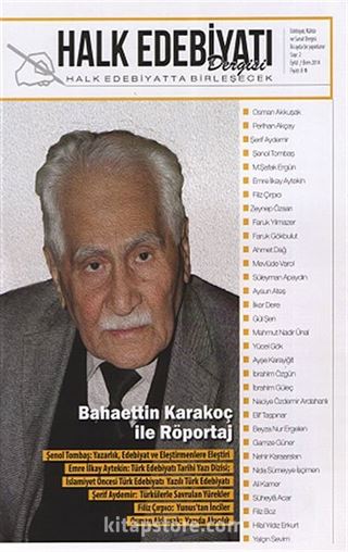 Halk Edebiyatı Dergisi Sayı:2 Eylül-Ekim 2014