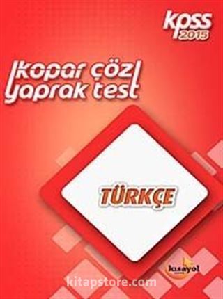 2015 KPSS Kopar Çöz Türkçe Yaprak Test
