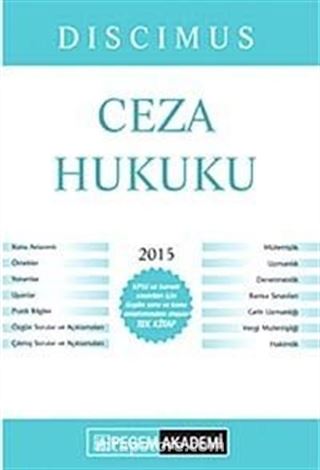 2015 KPSS A DISCIMUS Ceza Hukuku Konu Anlatımı