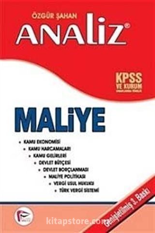 KPSS ve Kurum Sınavları İçin Analiz Maliye