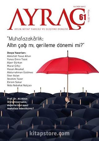 Ayraç Aylık Kitap Tahlili ve Eleştiri Dergisi Sayı:61 Kasım 2014