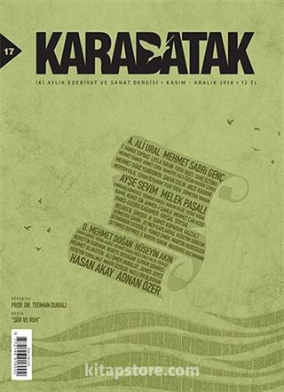 Karabatak İki Aylık Edebiyat ve Sanat Dergisi Kasım-Aralık 2014 Sayı:17