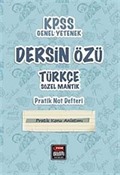 KPSS Genel Yetenek Dersin Özü Türkçe Sözel Mantık Pratik Not Defteri