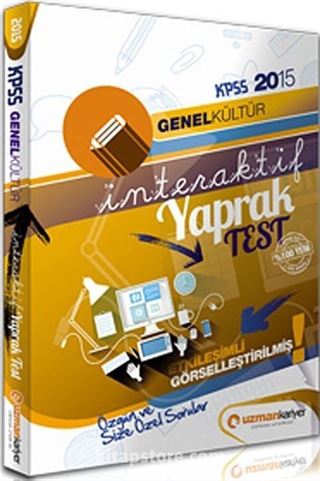 2015 KPSS Genel Kültür İnteraktif Yaprak Testleri (Çek Kopar)
