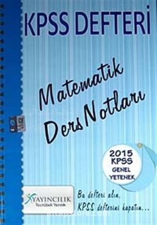 2015 KPSS Defteri Genel Yetenek Matematik Ders Notları