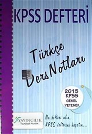 2015 KPSS Defteri Genel Yetenek Türkçe Ders Notları