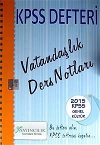 2015 KPSS Defteri Genel Kültür Vatandaşlık Ders Notları