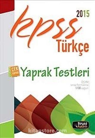2015 KPSS Türkçe Çek Kopar Yaprak Test