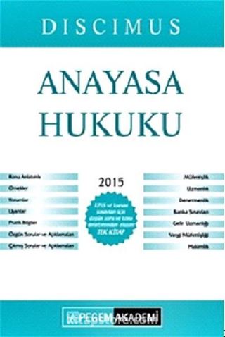 2015 KPSS A DISCIMUS Anayasa Hukuku Konu Anlatımı