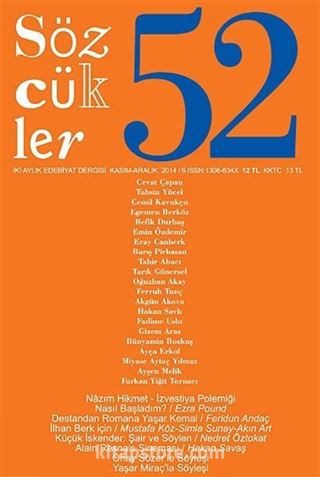 Sözcükler İki Aylık Edebiyat Dergisi Sayı:52 Kasım-Aralık 2014