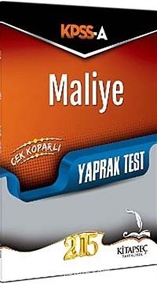 2015 KPSS-A Maliye Çek Koparlı Yaprak Test