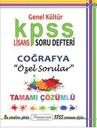 2015 KPSS Genel Kültür Lisans Soru Defteri Coğrafya Özel Sorular Tamamı Çözümlü