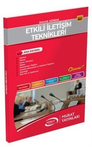 Bahar Dönemi Etkili İletişim Teknikleri Ana Kaynak (9001)