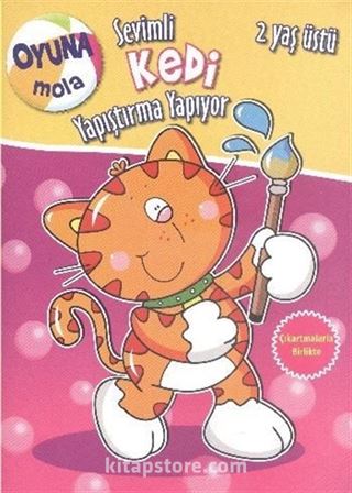 Sevimli Kedi Yapıştırma Yapıyor