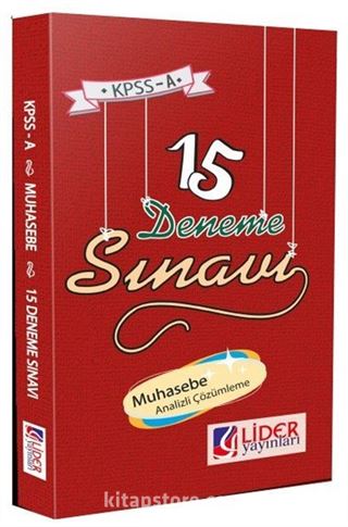 2015 KPSS-A Muhasebe 15'li Deneme (MHS-314)