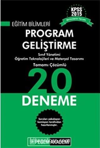 2015 KPSS Eğitim Bilimleri Program Geliştirme Tamamı Çözümlü 20 Deneme