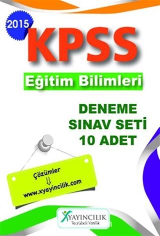 2015 KPSS Eğitim Bilimleri Deneme Sınav Seti (10 Adet)