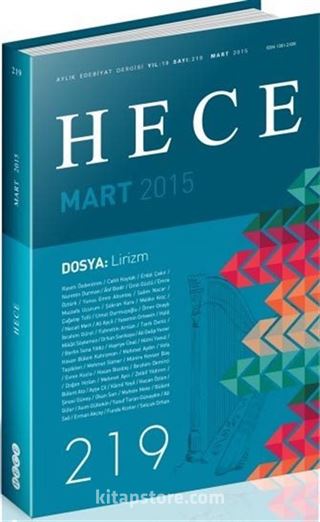Sayı:219 Mart 2015 Hece Aylık Edebiyat Dergisi