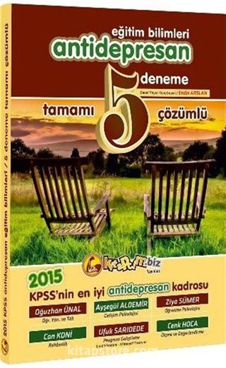 2015 Eğitim Bilimleri Antidepresan Tamamı Çözümlü 5 Deneme