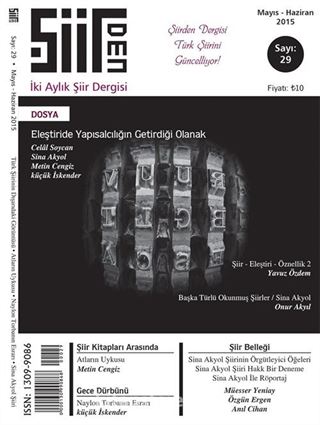 Şiirden İki Aylık Şiir Dergisi Sayı:29 Mayıs-Haziran 2015