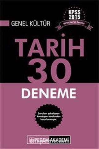 2015 KPSS Genel Kültür Tarih 30 Deneme