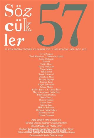 Sözcükler İki Aylık Edebiyat Dergisi Sayı:57 Eylül-Ekim 2015