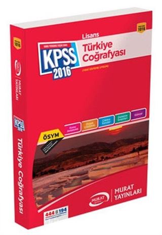 2016 KPSS Lisans Türkiye Coğrafyası Konu Anlatımlı (Kod:1016)