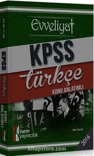 2016 KPSS Evveliyat Türkçe Konu Anlatımlı
