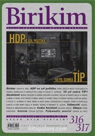 Birikim / Sayı:316-317 Ağustos-Eylül Yıl:2015 / Aylık Sosyalist Kültür Dergisi