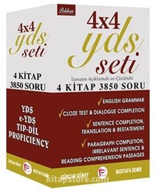 2016 4x4 YDS Tamamı Çözümlü Soru Bankası Seti (4 Kitap)