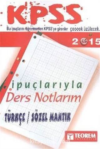 2016 KPSS Türkçe İpuçlarıyla Ders Notlarım