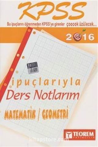 2016 KPSS Matematik Geometri İpuçlarıyla Ders Notlarım