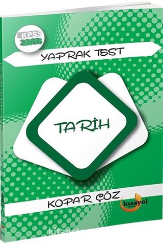 2016 KPSS Kopar Çöz Tarih Yaprak Test
