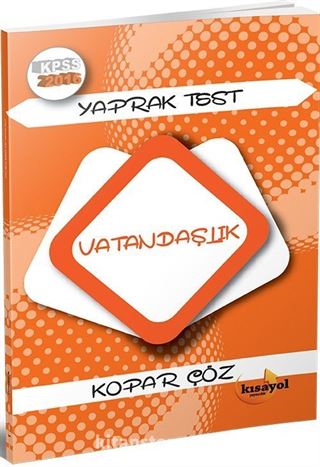 2016 KPSS Kopar Çöz Vatandaşlık Yaprak Test