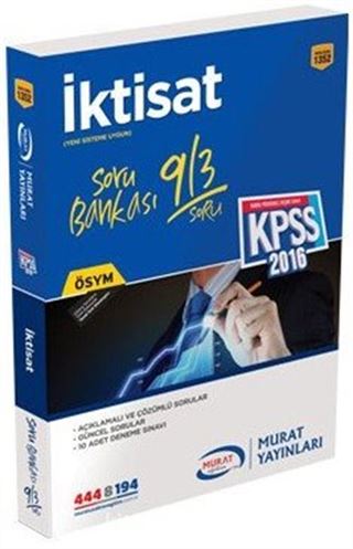 2016 KPSS A İktisat Soru Bankası 913 Soru
