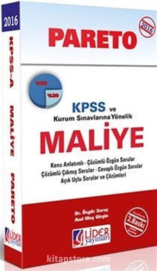 2016 KPSS Pareto Maliye Konu Anlatımı (PRT-112)