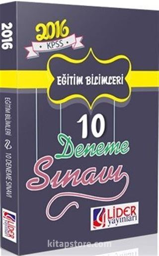 2016 KPSS Eğitim Bilimleri 10 Deneme Sınavı (EB-215-DNM)