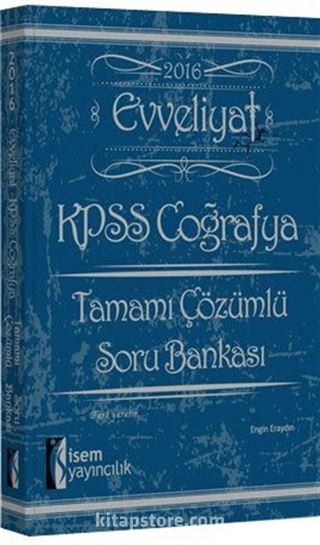 2016 Evveliyat KPSS Coğrafya Tamamı Çözümlü Soru Bankası