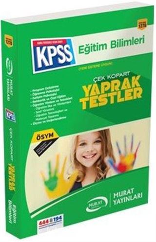 2016 KPSS Eğitim Bilimleri Çek Kopart Yaprak Test (1270)